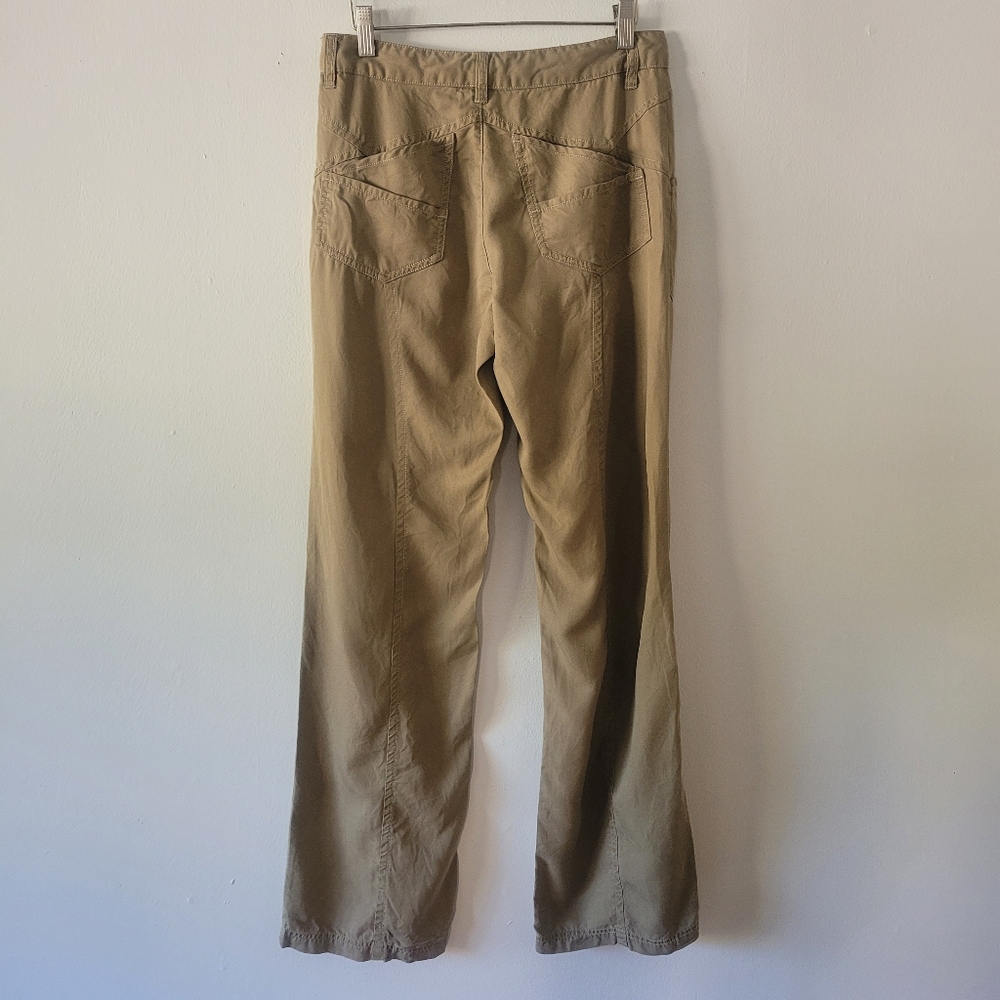 Athleta Women Tencel Pant Wide Leg Tan 4 Tall 34.5" Inseam Lightweight Relaxed - Picture 9 of 13